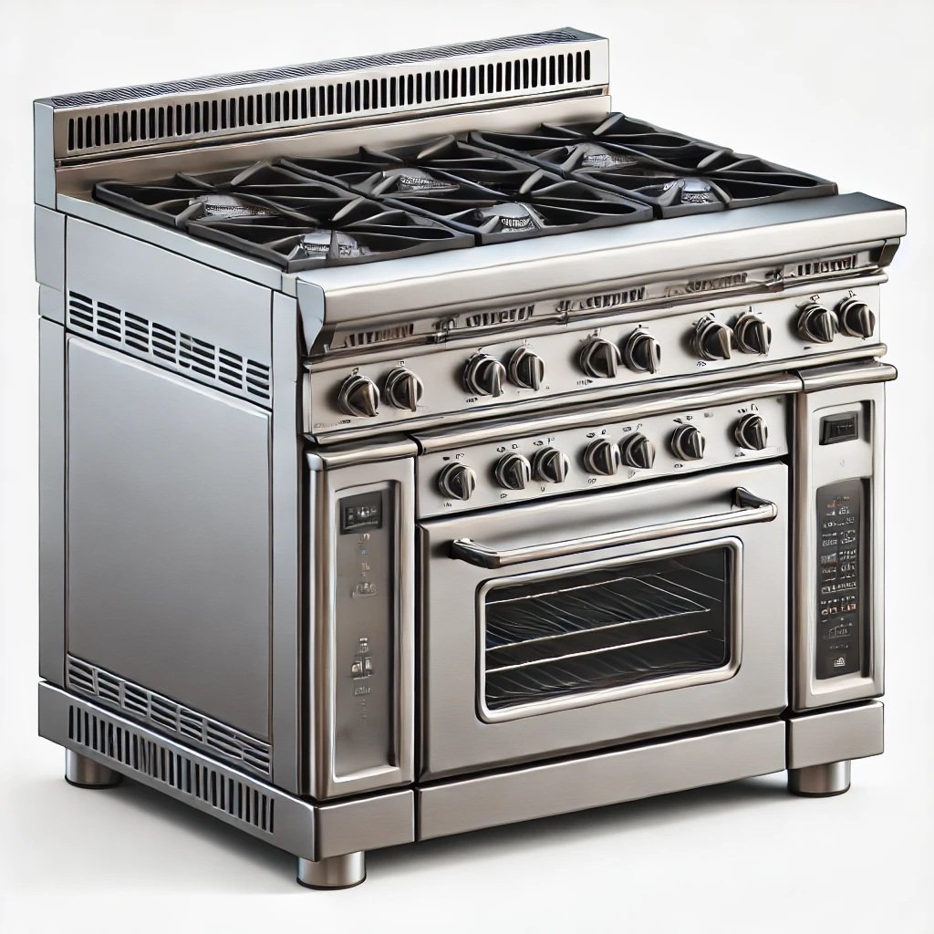 Cocina de gas con horno profesional