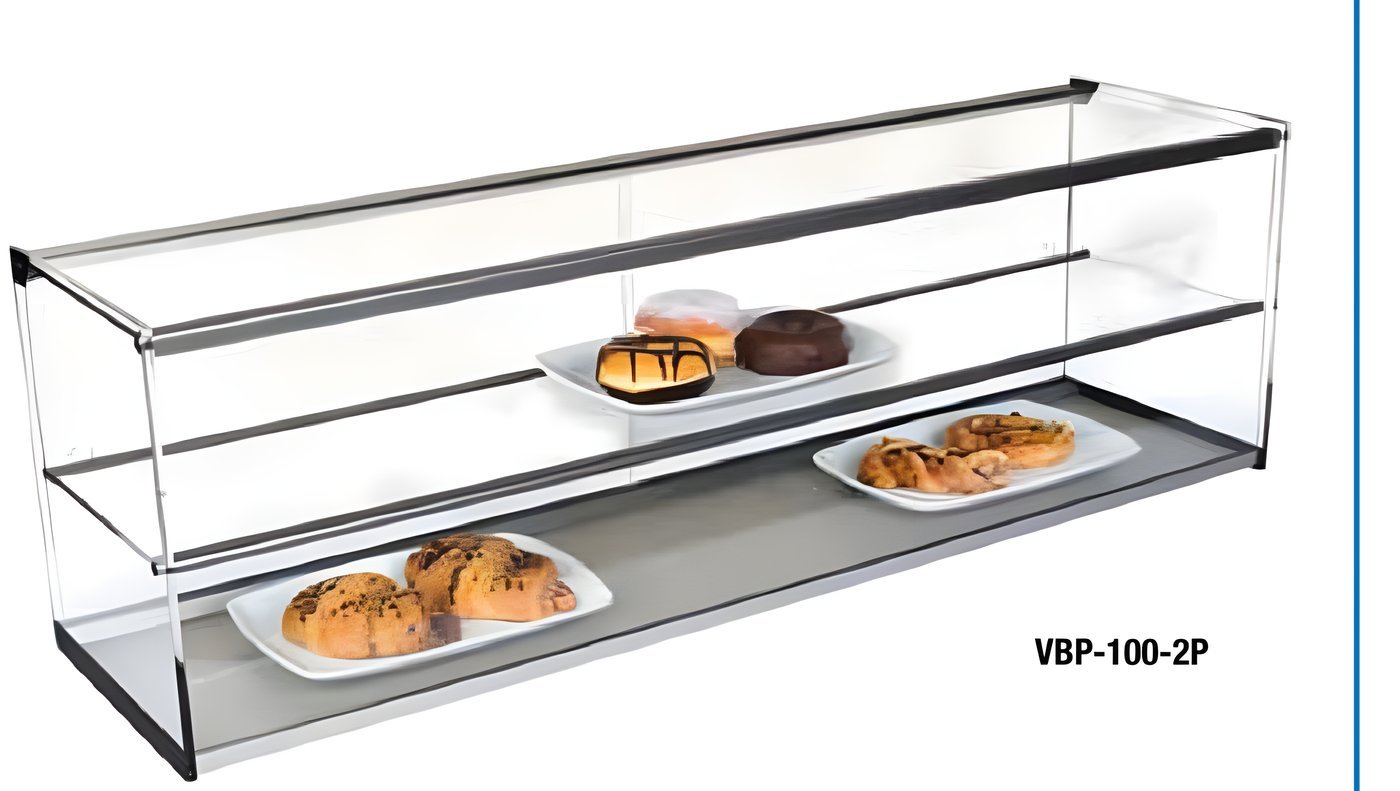 Vitrina Neutra VBP-120-2P (2 Pisos, Con Base y Puertas)